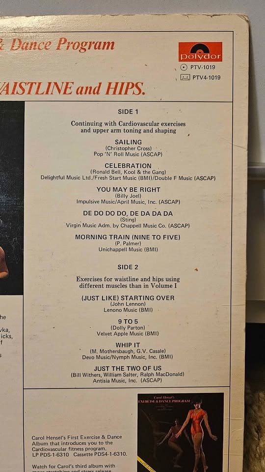 Carol Hensel Exercise & Dance Program Vol 2 Vinyl LP - photo 3