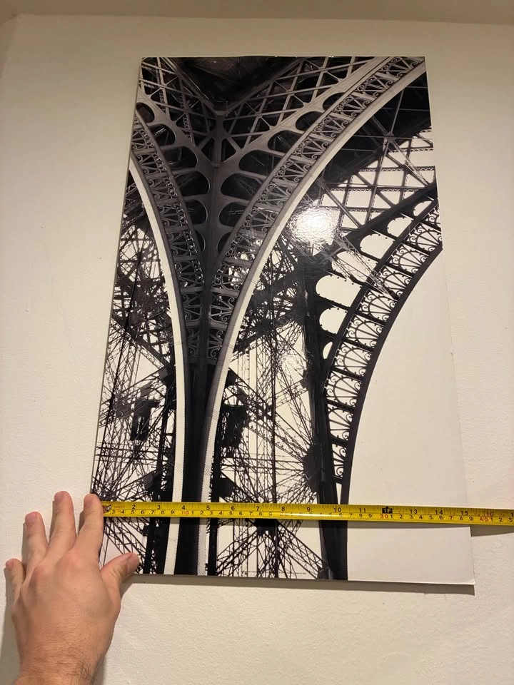 Architectural Eiffel Tower B&W Canvas Art - photo 2