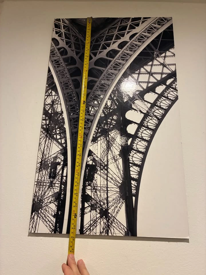 Architectural Eiffel Tower B&W Canvas Art - photo 4