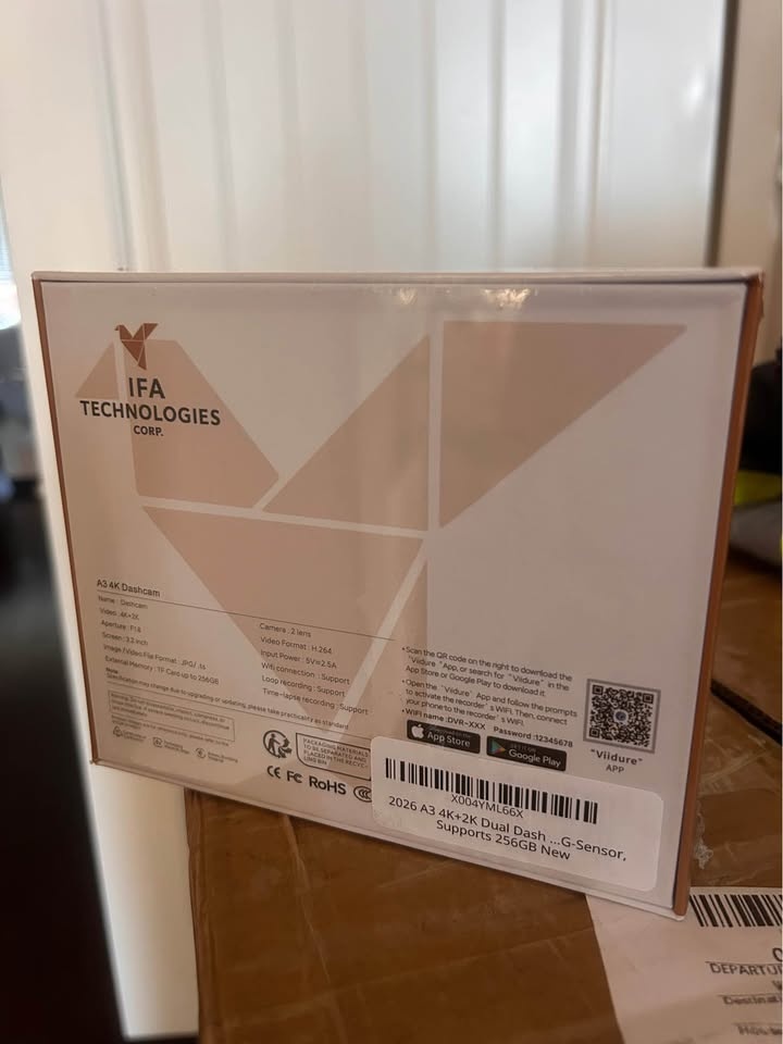 IFA Technologies A3 4K Dashcam with Rear Camera - photo 3