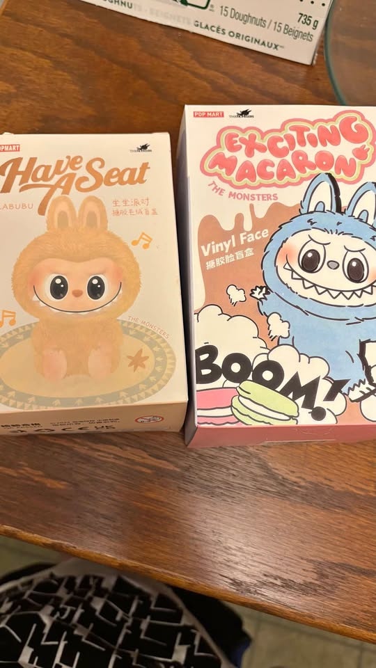 Pop Mart The Monsters LABUBU Have A Seat & Exciting Macaron Blin