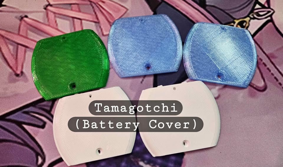 Tamagotchi Battery Cover Replacement (3D Printed)