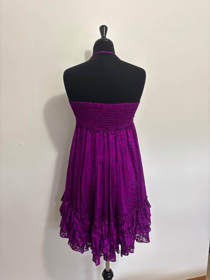 Y2K Betsy Johnson Purple Halter Dress - photo 2