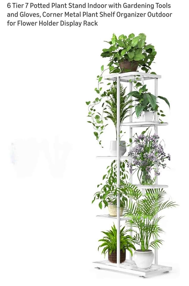 2pc Plant Stand Set: 6 Tier & 4 Tier