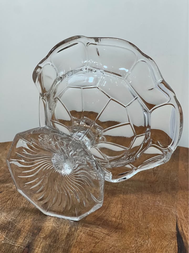 Clear Glass Pedestal Bowl Compote Dish - photo 4
