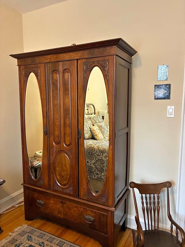 Vintage Mirrored Armoir