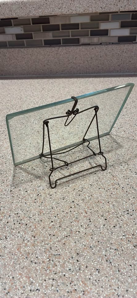Vintage Mid-Century Glass & Brass Photo Frame - photo 2