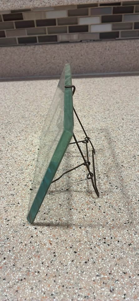 Vintage Mid-Century Glass & Brass Photo Frame - photo 3