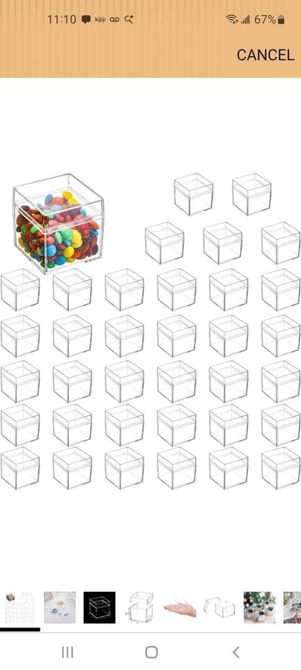 Clear Acrylic Cube Boxes 6.5cm - 100 Pieces - photo 2