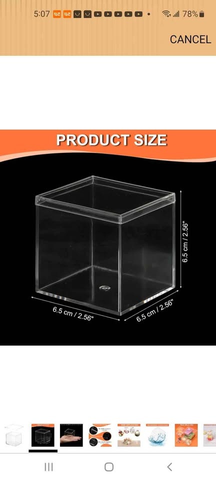 Clear Acrylic Cube Boxes 6.5cm - 100 Pieces - photo 3