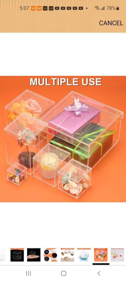 Clear Acrylic Cube Boxes 6.5cm - 100 Pieces - photo 4