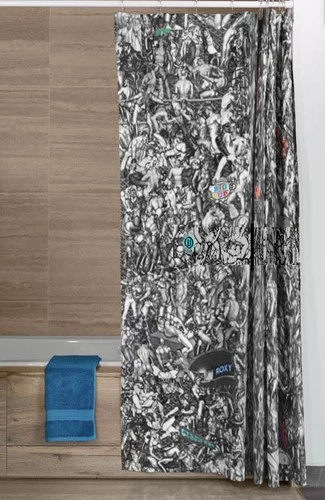 Rare 71x71" Shower Curtain: Tom + Gohard Landmarks + Finland Men - photo 5