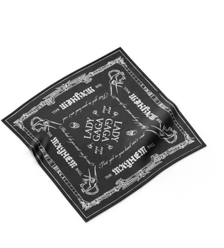 Lady Gaga Mayhem Tour Black Bandana (22in x 22in) - photo 2