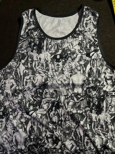 VINTAGE Tom Comborgy RARE Art Finland Men TankTop Daddy M