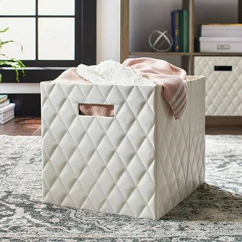 Better Homes & Gardens Pleather Cube Bins (2 Pack) - photo 3