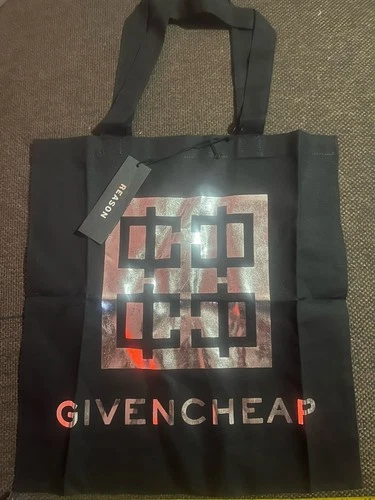 Vintage Reason 15x15 GIVENCHEAP Canvas Metallic Tote 2008 New w
