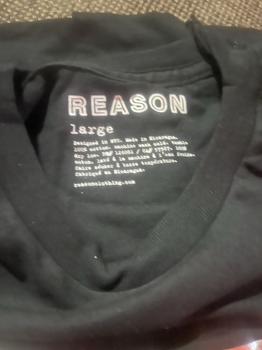 Reason Black Men's GIVENCHEAP Metallic Chrome Graphic Tee NWT LG - photo 2