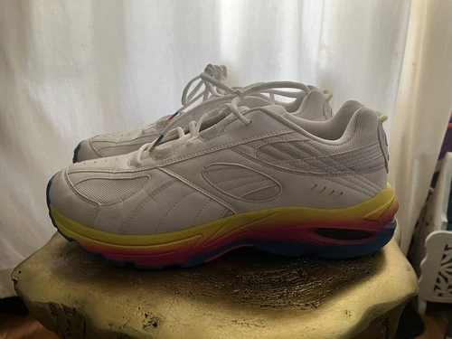 Men Size 13 - PUMA Cell Speed Fresh White Fuchsia Purple Rainbow