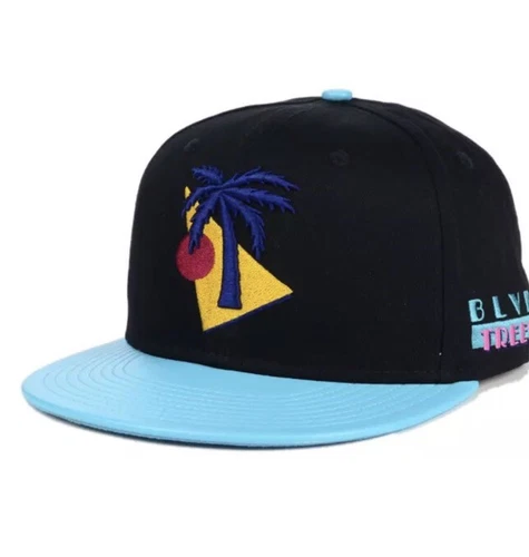 BLVD Supply Co. Vice Palm Tree Flat Bill Snapback Cap Hat