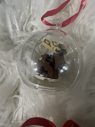 5pc Vintage LEGO Holiday Baubles—Reindeer 853574—Tree 850851—San - photo 2