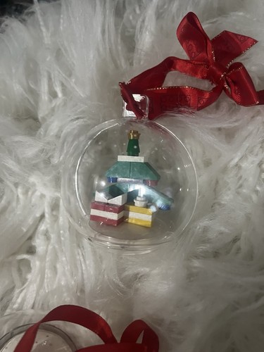 5pc Vintage LEGO Holiday Baubles—Reindeer 853574—Tree 850851—San - photo 3