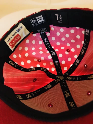 SUPREME COMME des GARCONS 14 SS NEW ERA CAP RED 7-1/2 - photo 4