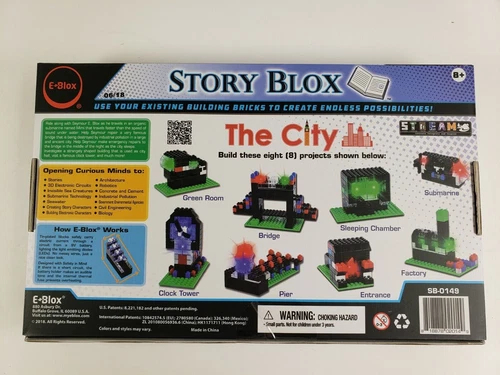 3 Brand New E-Blox Story Blox - Cave, Island, City - photo 5