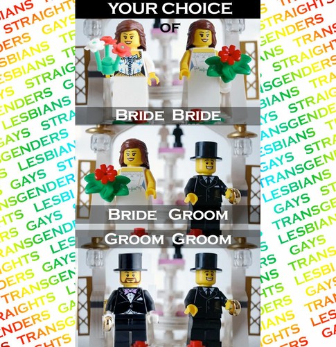 LEGO 40197 Wedding Cake Topper - Bride/Groom, Groom/Groom, Bride