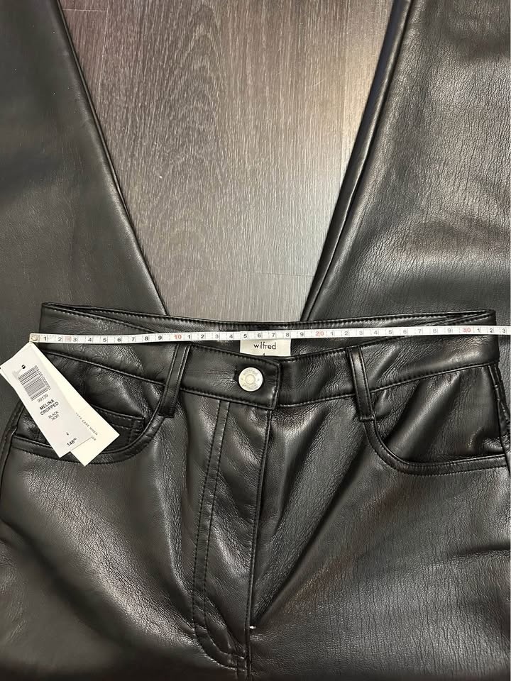 Wilfred Vegan Leather Cropped Pants - Size 4 - photo 2