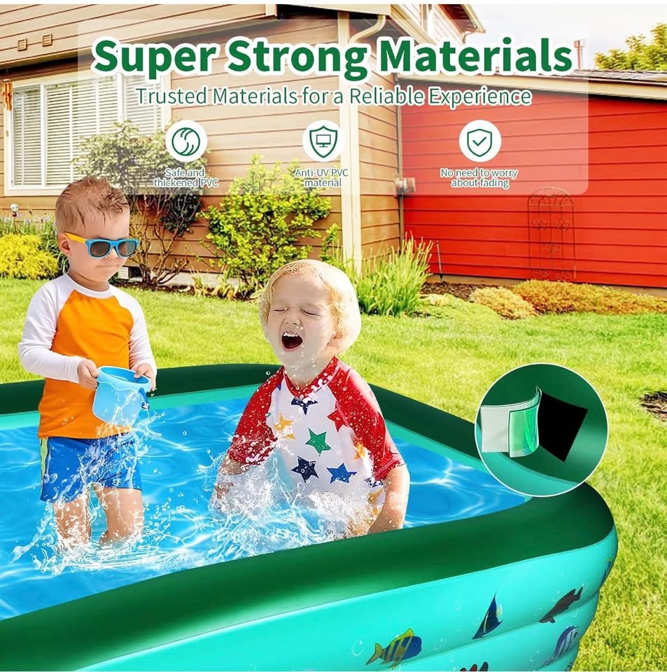 Inflatable Swimming Pool for Kids - Green - photo 2