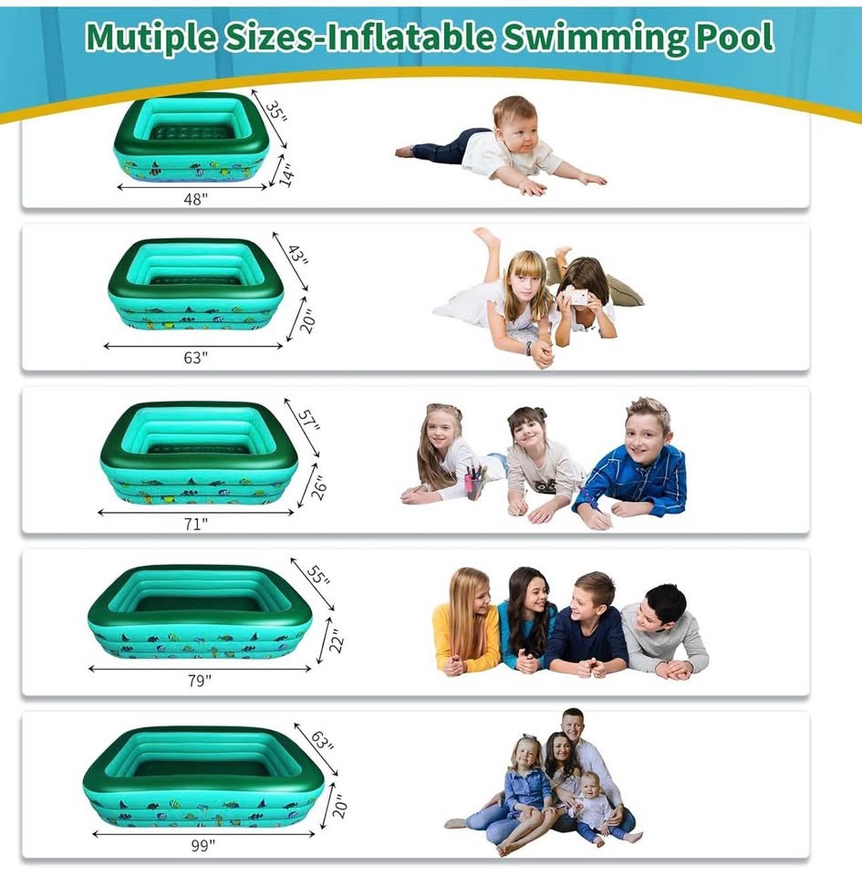 Inflatable Swimming Pool for Kids - Green - photo 3