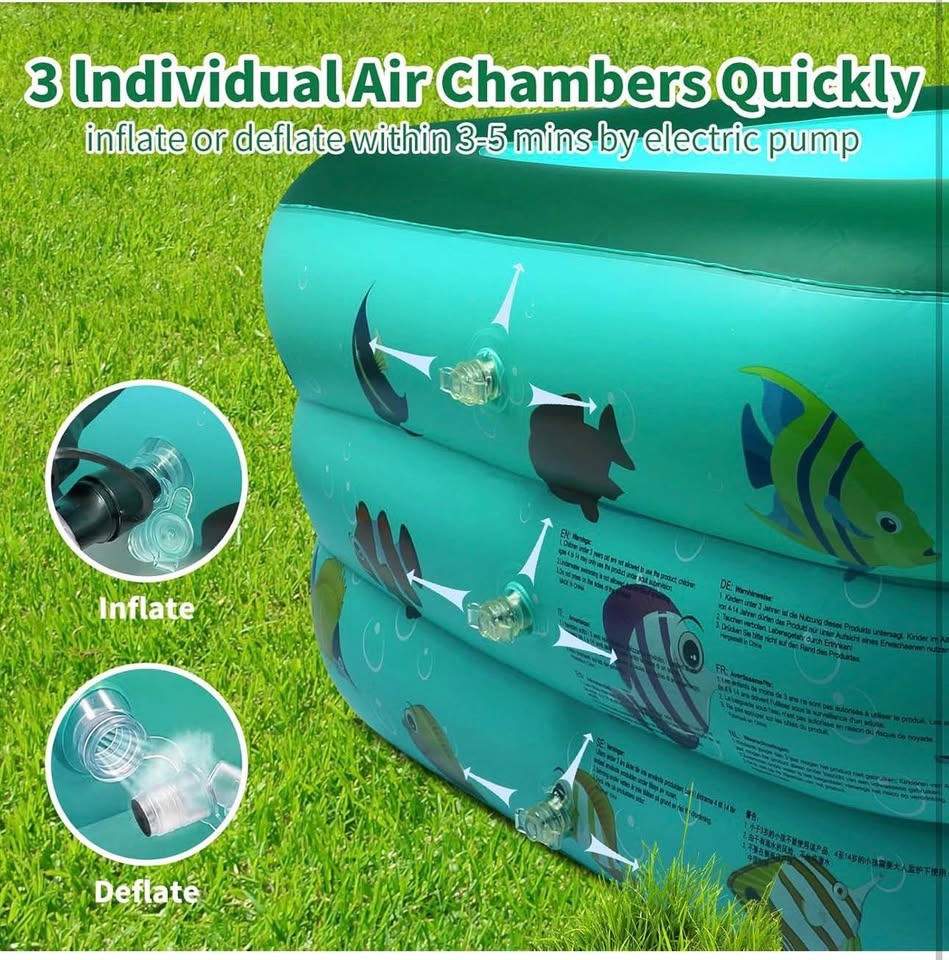 Inflatable Swimming Pool for Kids - Green - photo 4