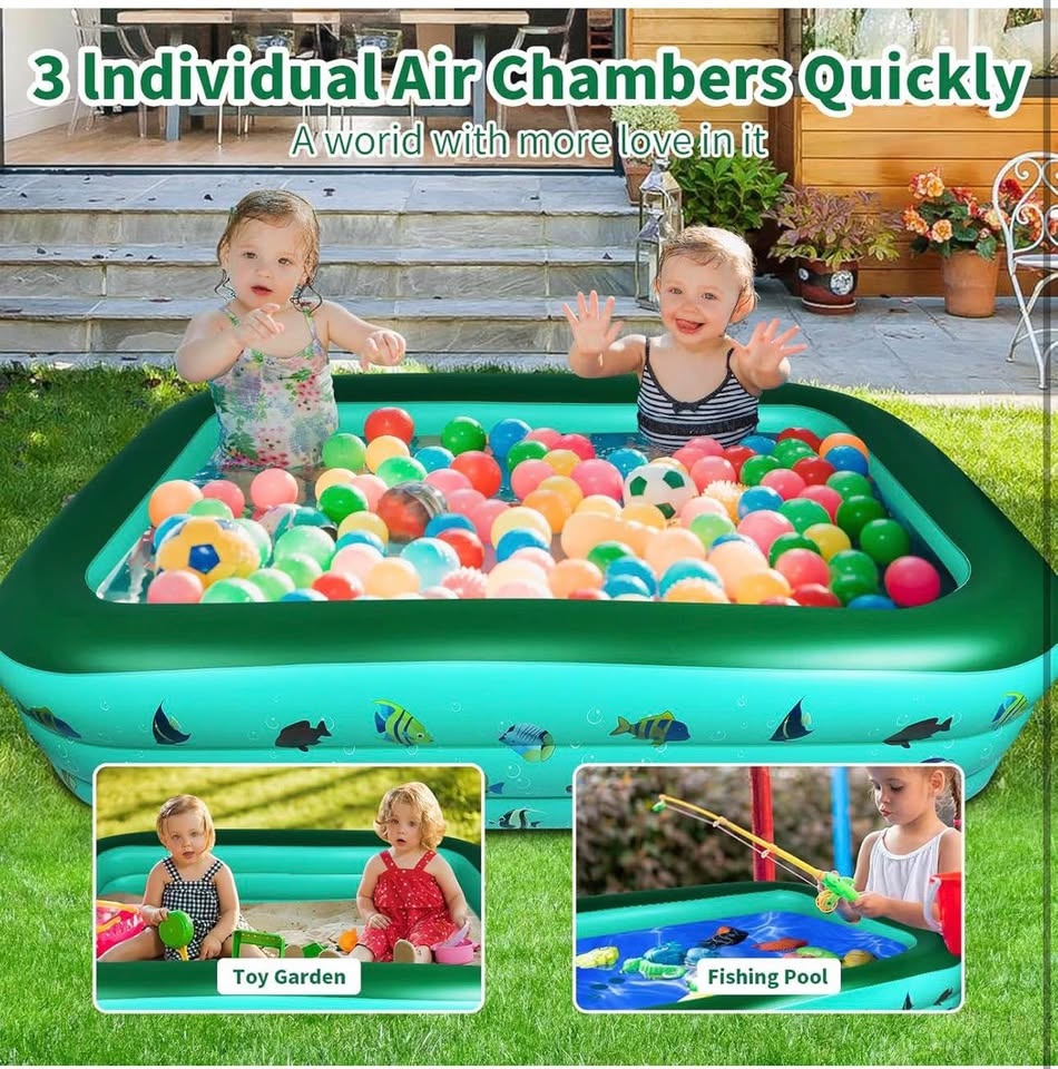 Inflatable Swimming Pool for Kids - Green - photo 5