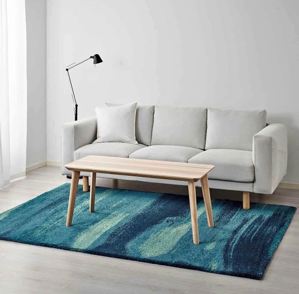 IKEA Sonderod rug - teal/blue - clean - no stains