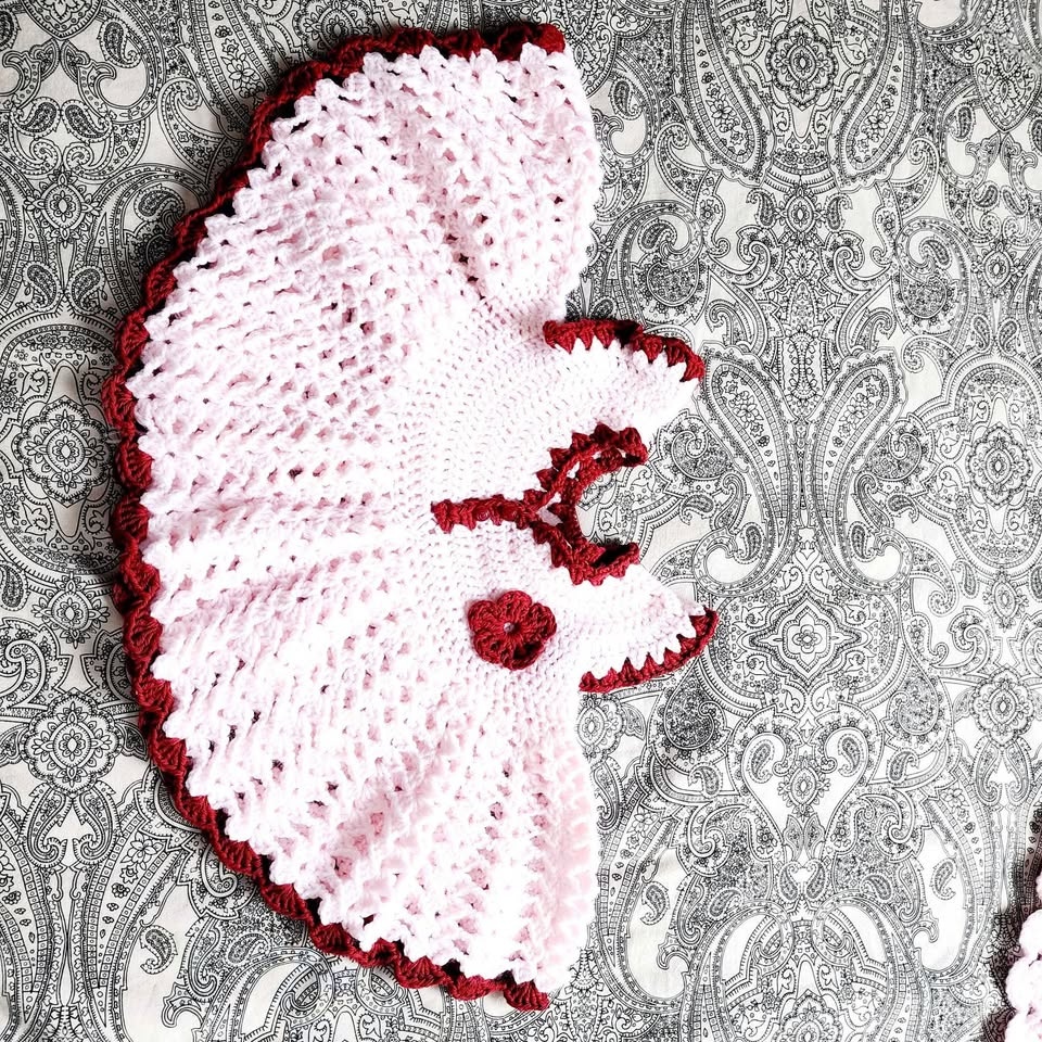Crochet handmade baby dress and vest - brand new - photo 2