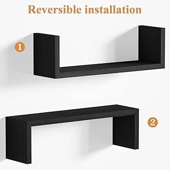 Floating Wall Shelves Set of 5 – Solid Wood – Brand New - photo 3