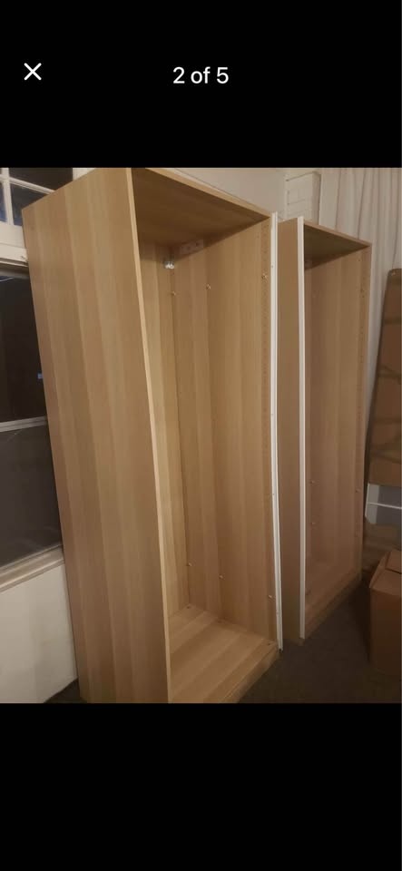 Birch IKEA PAX Wardrobe with sliding glass doors - photo 2