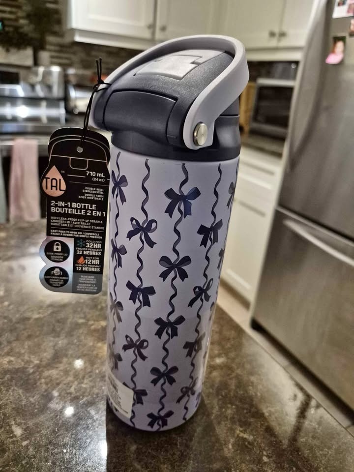 TAL 24oz Stainless Steel Tumbler 2-in-1 Straw & Chug Water Bottl
