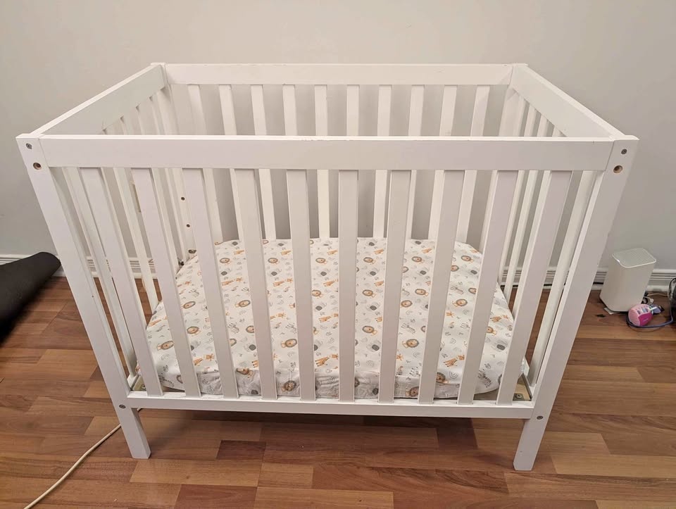 Mini-Crib + Mattress + Waterproof Liner + 3 Sheets