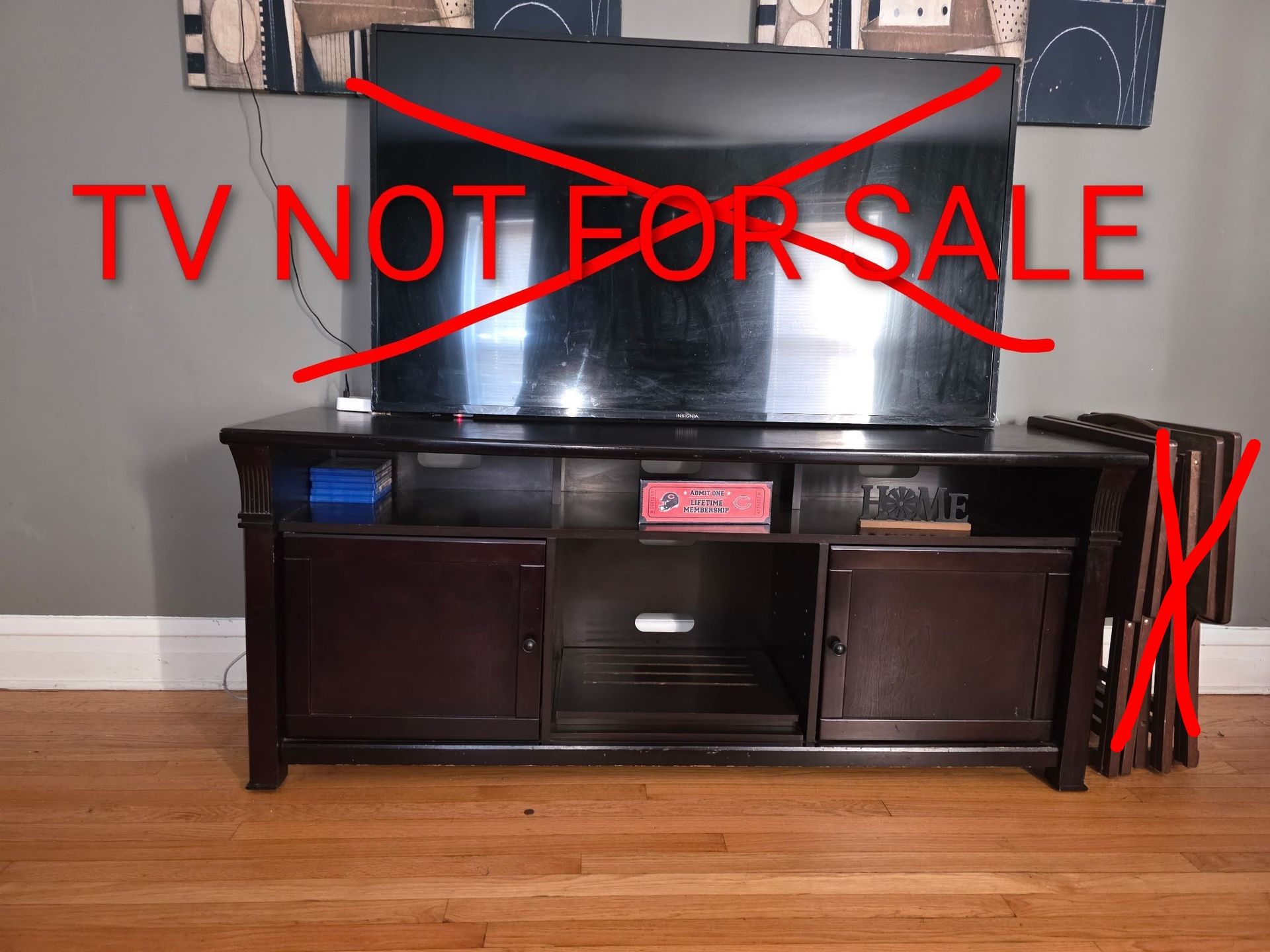 Brown Wood Entertainment Center
