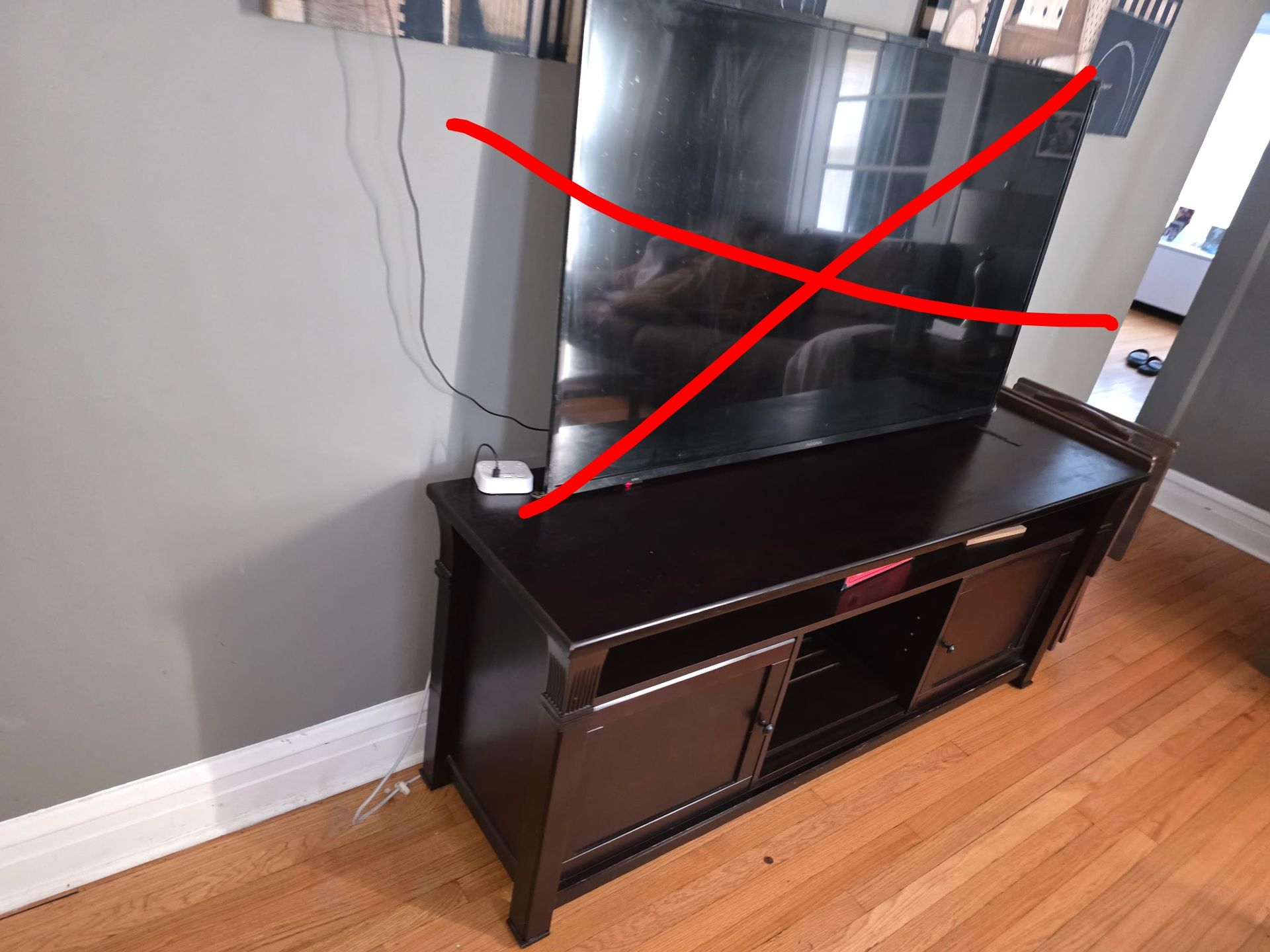 Brown Wood Entertainment Center - photo 2