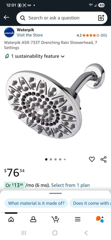 Waterpik Rain Shower Head - photo 5