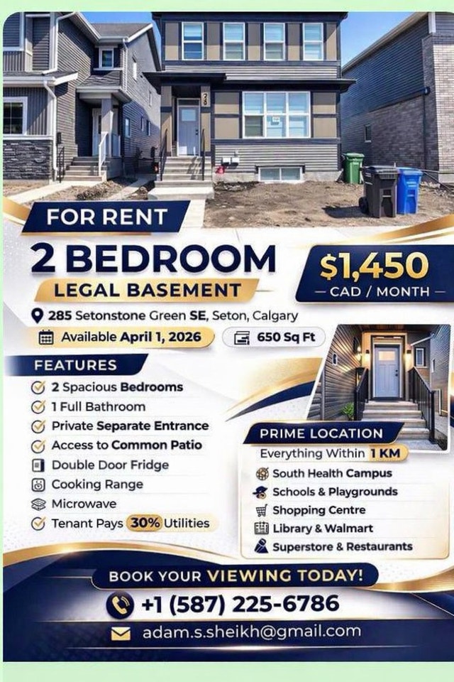 Legal Basement For Rental