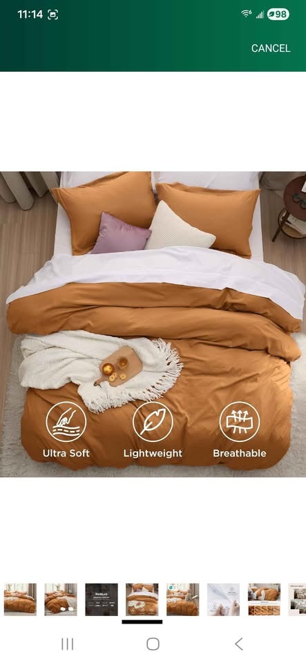 Honey Ginger Color King Duvet Set - photo 2