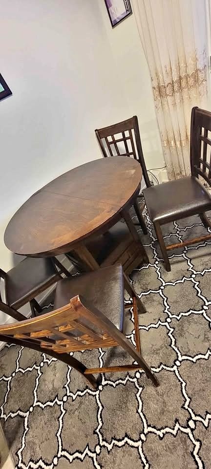 Solid Wooden Dining Table with 3 Chairs FREE DELIVERY