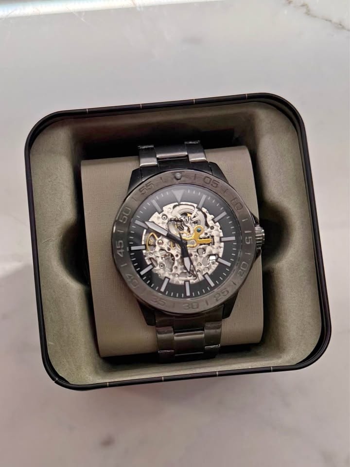 Fossil Bannon 45mm Automatic Skeleton Smoke Watch