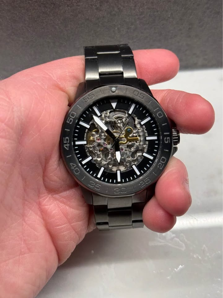 Fossil Bannon 45mm Automatic Skeleton Smoke Watch - photo 2