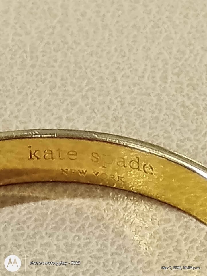 Vintage Kate Spade Bangle Bracelet - Small Size - Gold Plated - photo 5