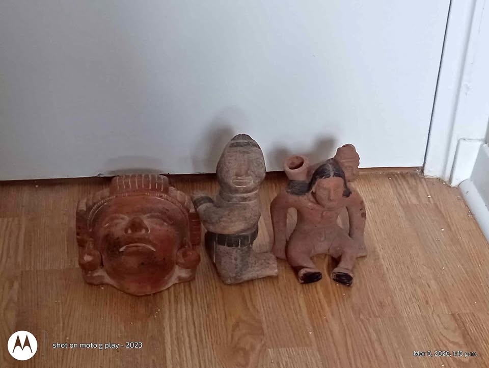 Vintage Mayan & Aztec Style Terra Cotta Pottery Lot