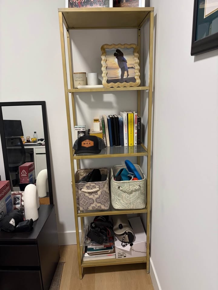 Corner Shelf – Metal Frame with Glass Shelves - photo 2